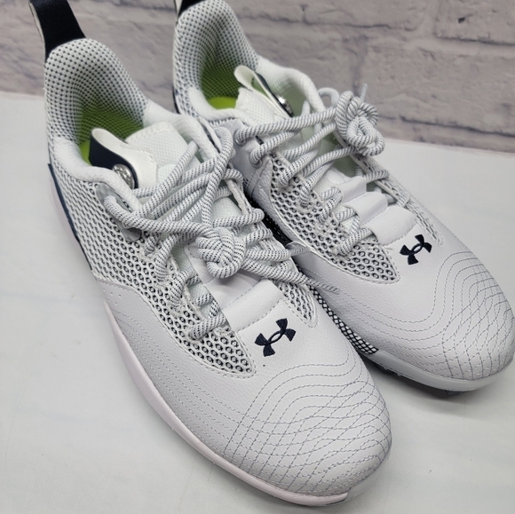 Under Armour Other - UA Harper 7 Elite TPU Baseball Cleats White Navy Blue 3025585-401 Men’s Size 9.5